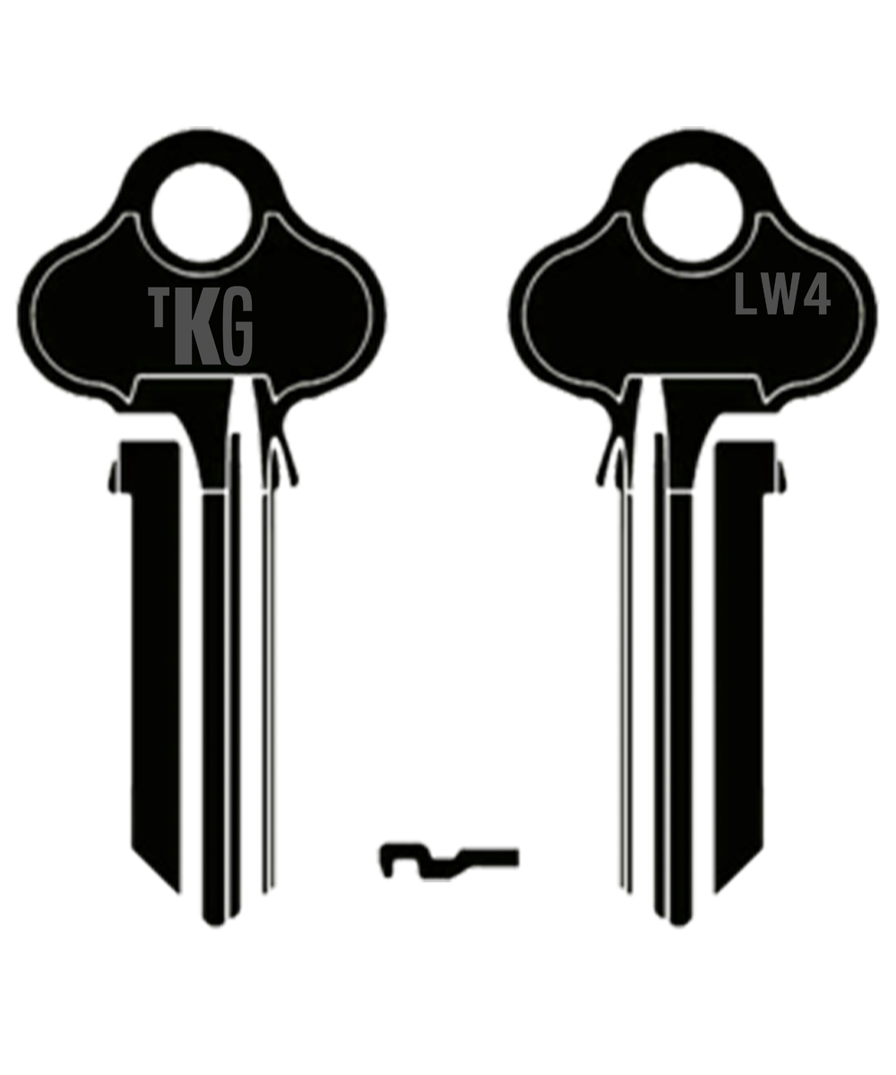 Domestic Key Blank To Suit Lockwood 5 PIN - Black