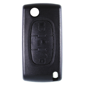 Peugeot compatible 3 button VA6 remote flip Key housing with Battery Clip